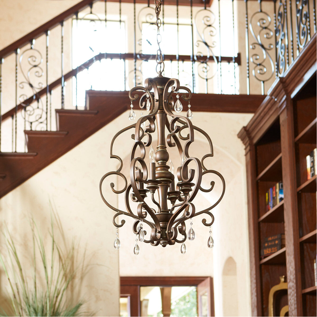 San Miguel 4 Light 18.5 inch Vintage Copper Mini Chandelier Ceiling Light