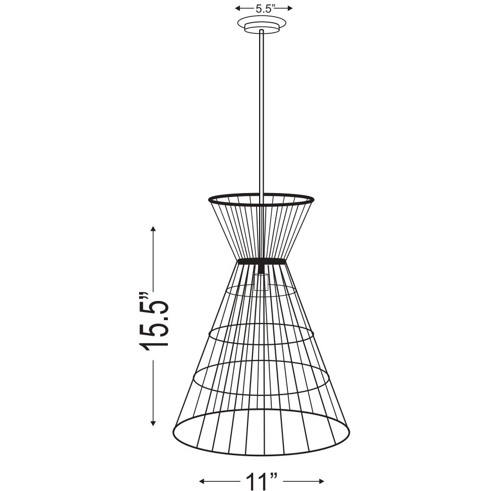 Alito 1 Light 11 inch Rubbed Brass Pendant Ceiling Light