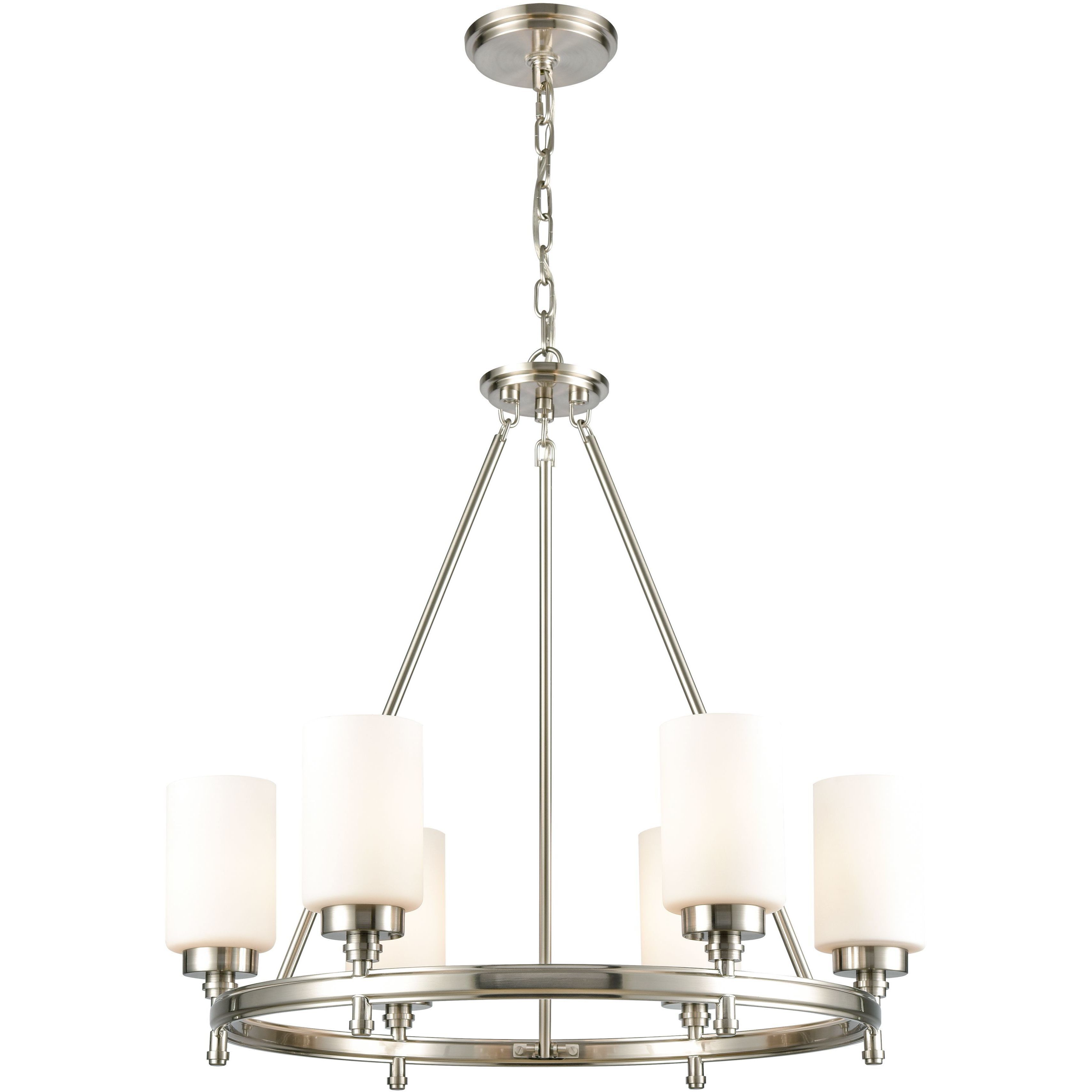 Dawson 6 Light 25 inch Satin Nickel Chandelier Ceiling Light