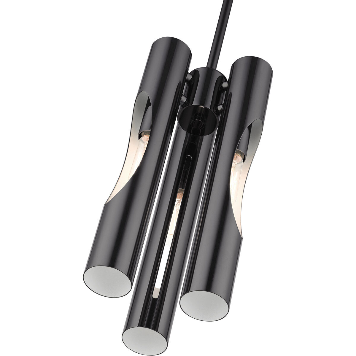 Acra 3 Light 6 inch Black Chrome Pendant Chandelier Ceiling Light