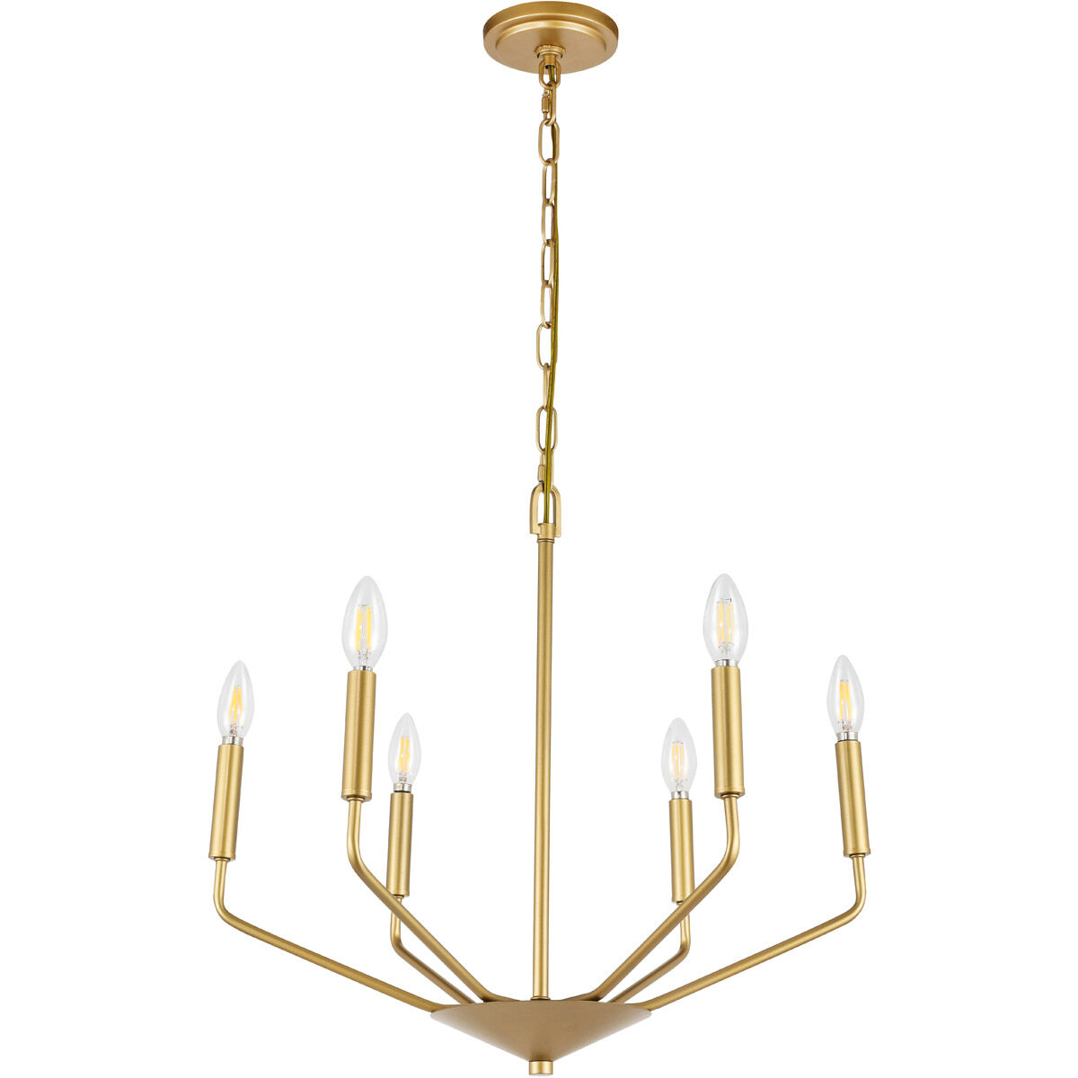 Enzo 6 Light 22 inch Brass Pendant Ceiling Light