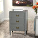 Samantha 25 X 17.75 inch Carbon Gray and Antique Gold Nightstand