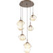 Mesa LED Burnished Bronze Chandelier Ceiling Light, Multi-Port Round