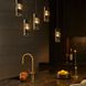 Flow 1 Light 4 inch Matte Black and French Gold Mini Pendant Ceiling Light in Matte Black/French Gold