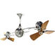 Matthews-Gerbar Italo Ventania 62 inch Polished Chrome with Mahogany Tone Blades Ceiling Fan, Matthews-Gerbar