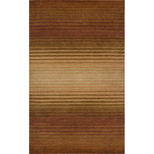 Indus Valley 36 X 24 inch Khaki, Camel, Dark Brown Rug