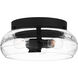 Lucy 3 Light 14 inch Matte Black Flush Mount Ceiling Light, Medium