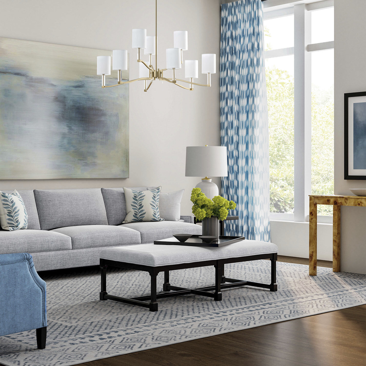 Ingrid 9 Light 40 inch Matte Brass Chandelier Ceiling Light