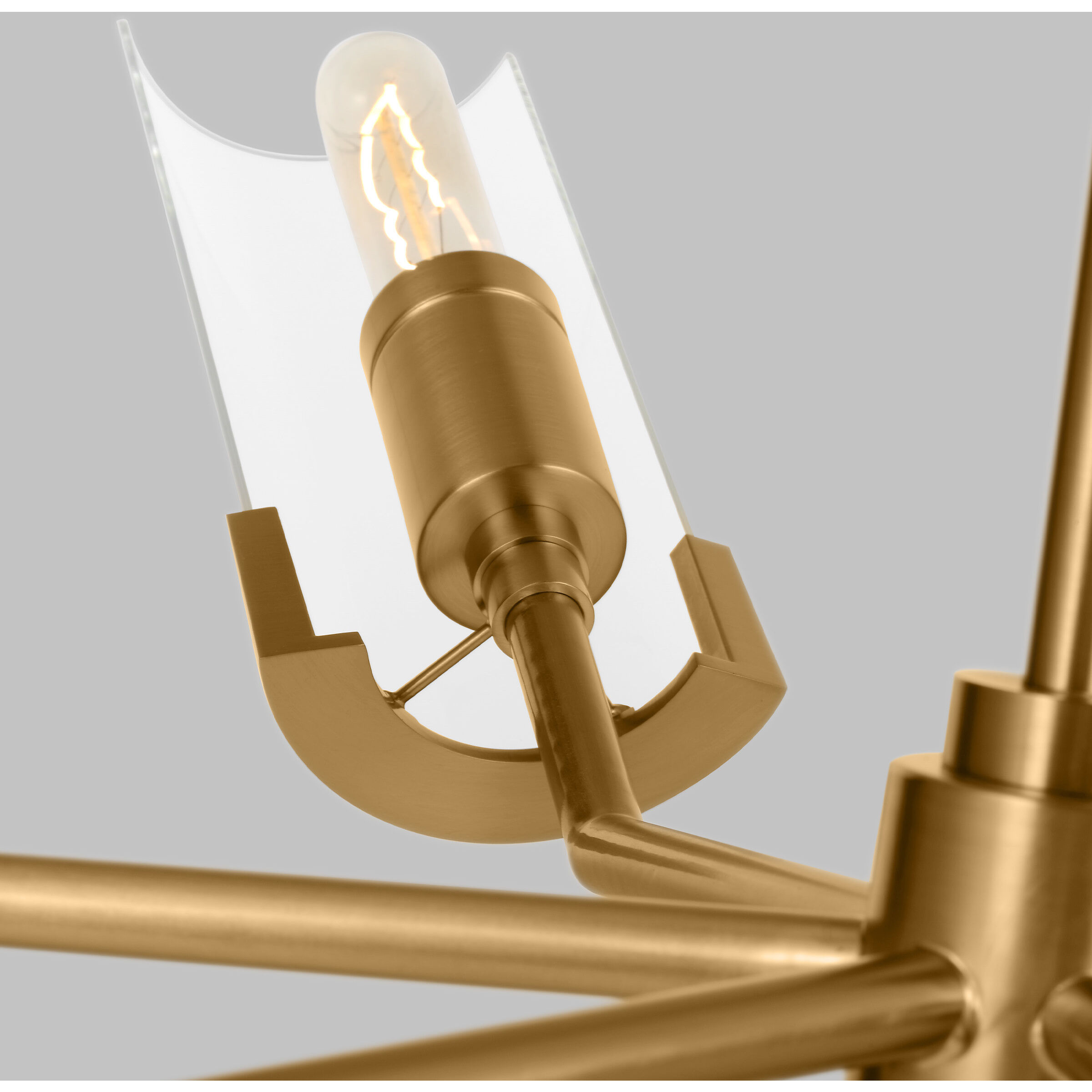 TOB by Thomas O'Brien Mezzo 6 Light 39.5 inch Burnished Brass Chandelier Ceiling Light