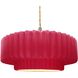 Radiance Collection - Pleated Tier Pendant Ceiling Light in Brushed Nickel, Dedicated LED, Beige Twist Cord, Cerise, 16.25W x 6H, Form+Finish+Function