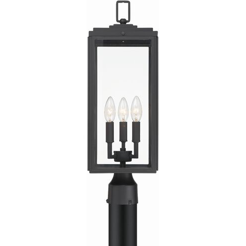 Byron 3 Light 22.25 inch Matte Black Post