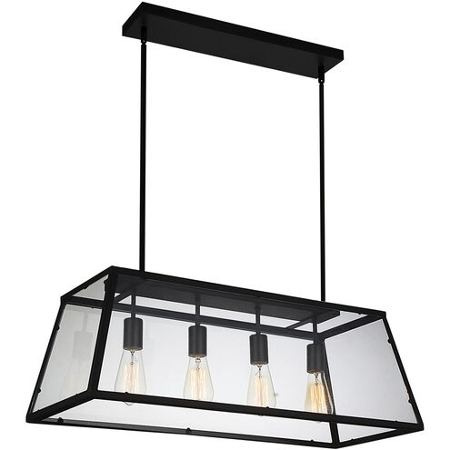 Alyson 4 Light 31 inch Black Island/Pool Table Light Ceiling Light
