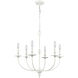 Hartford 6 Light 25 inch Farmhouse White Chandelier Ceiling Light