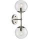 Atwell 2 Light 6.75 inch Brushed Nickel Wall Sconce Wall Light