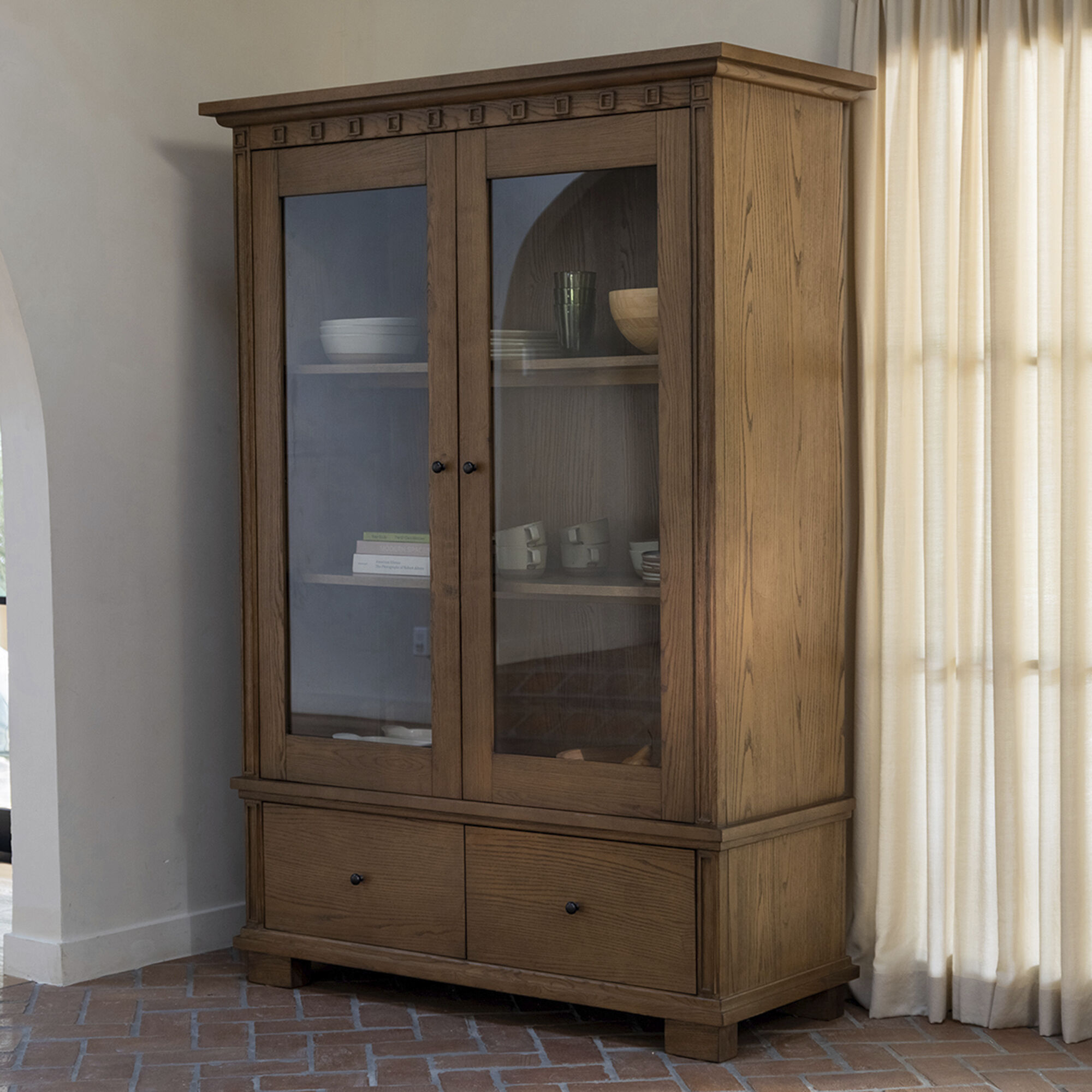 Lillian Brown Tall Cabinet