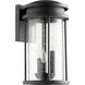 Hadley 3 Light 15 inch Noir Outdoor Wall Lantern