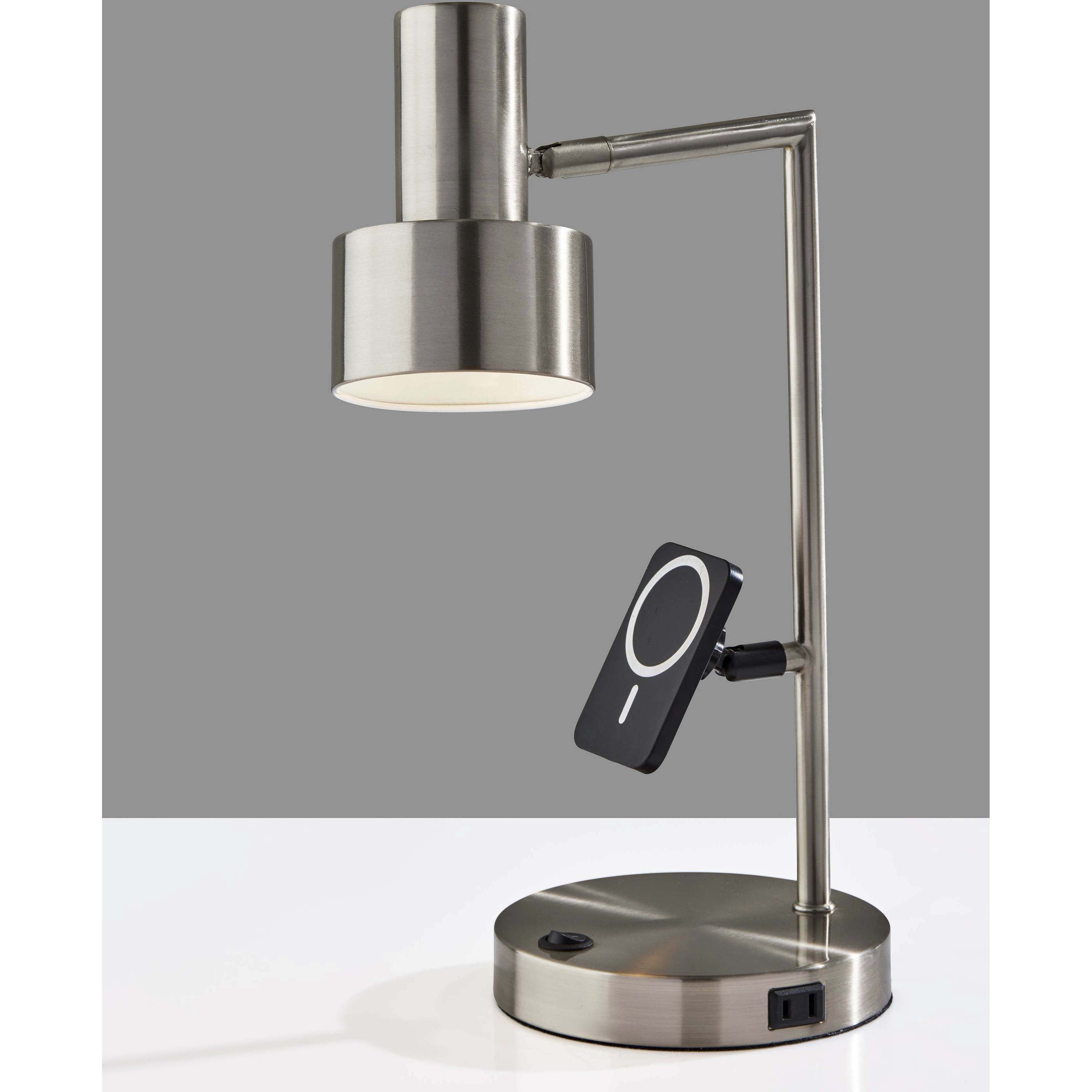 Rowe 19 inch 60.00 watt Brushed Steel Supercharger Desk Lamp Portable Light