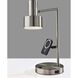 Rowe 19 inch 60.00 watt Brushed Steel Supercharger Desk Lamp Portable Light