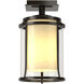Meridian 1 Light 7.7 inch Coastal Oil Rubbed Bronze Outdoor Semi-Flush