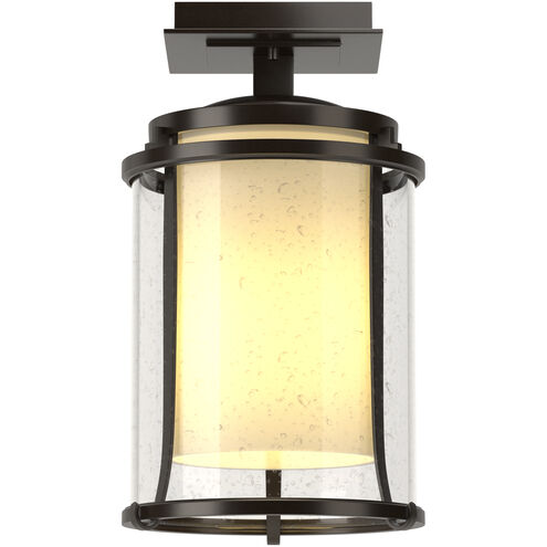 Meridian 1 Light 7.7 inch Coastal Oil Rubbed Bronze Outdoor Semi-Flush