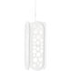 Lapidus 1 Light 13 inch Sugar White Pendant Ceiling Light, Large, Sasha Bikoff Collection