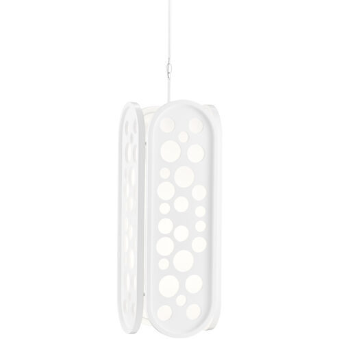 Lapidus 1 Light 13 inch Sugar White Pendant Ceiling Light, Large, Sasha Bikoff Collection