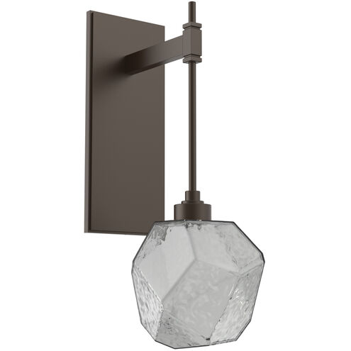Gem LED 6.3 inch Flat Bronze Indoor Sconce Wall Light in 3000K LED, Smoke, Tempo