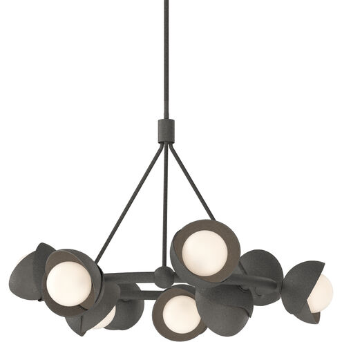 Brooklyn 9 Light 32 inch Natural Iron and Dark Smoke Ring Pendant Ceiling Light in Natural Iron/Dark Smoke