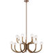 Joelle 14 Light 37 inch Aged Gold Brass Pendant Ceiling Light