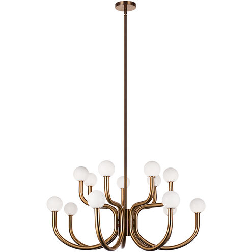 Joelle 14 Light 37 inch Aged Gold Brass Pendant Ceiling Light