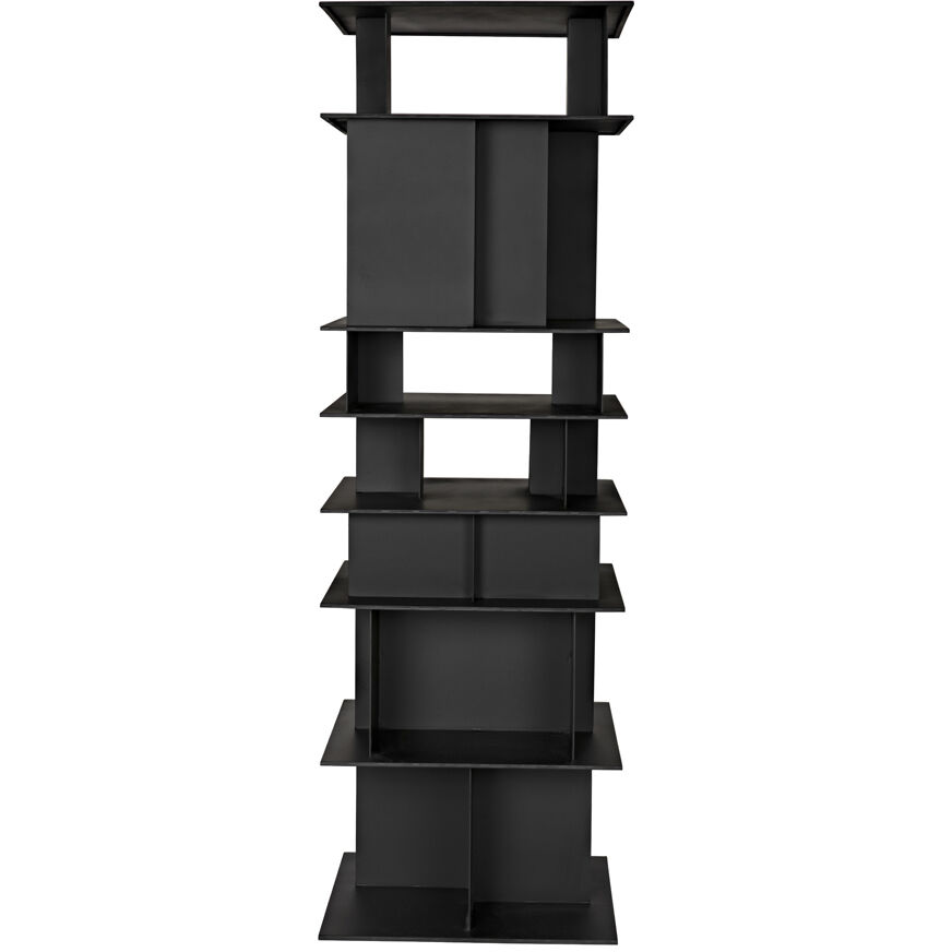 Pisa 77 X 25 X 25 inch Matte Black Shelf