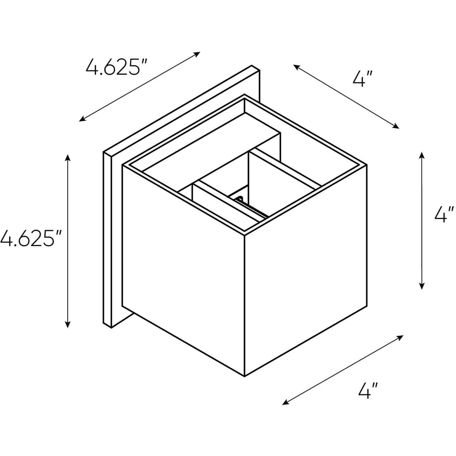 Cubix LED 4.63 inch Satin Grey ADA Sconce Wall Light, Directional Up/Down