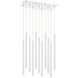 Forest LED 9.75 inch Chrome Chandelier Ceiling Light in Matte White Steel