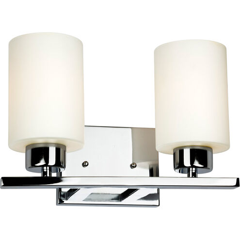 Ava 2 Light 12.5 inch Chrome Bath Bar Wall Light