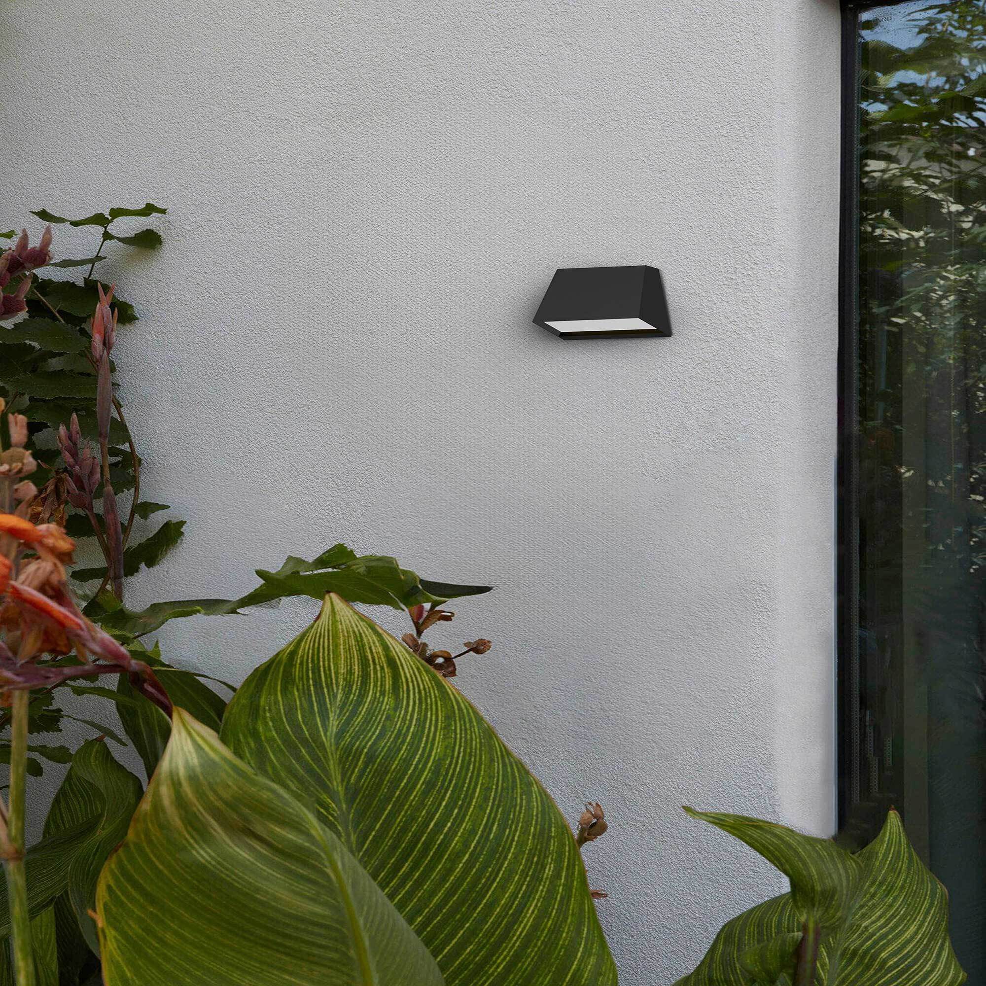 Fillet LED 5.25 inch Sand Black Outdoor Wall Sconce