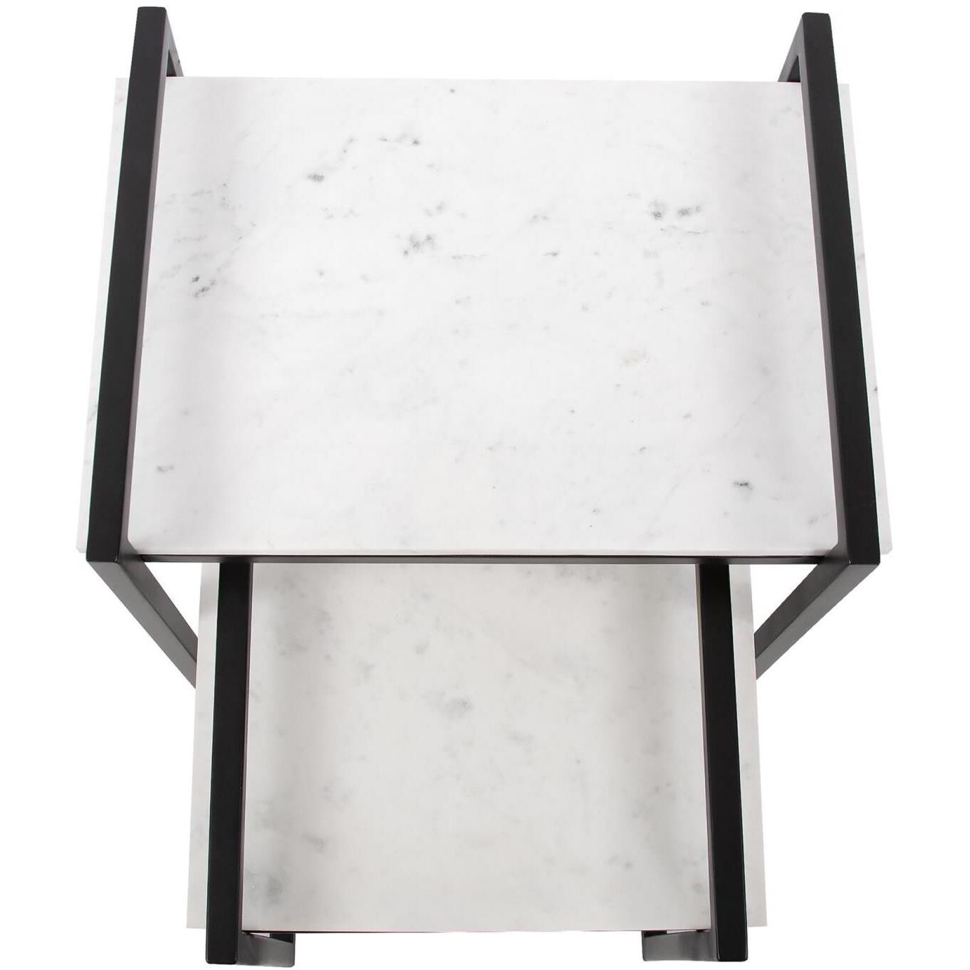 Santiago 24 X 18 inch Graphite and White Nesting Tables