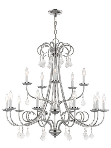 Daphne 15 Light 36 inch Polished Chrome Foyer Chandelier Ceiling Light