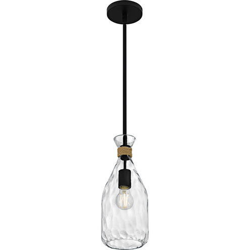 Govada 1 Light 6 inch Matte Black Mini Pendant Ceiling Light, Small