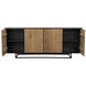 Ra 76 X 20 inch Hand Rubbed Black with Clear Coar Flat and Matte Black Sideboard