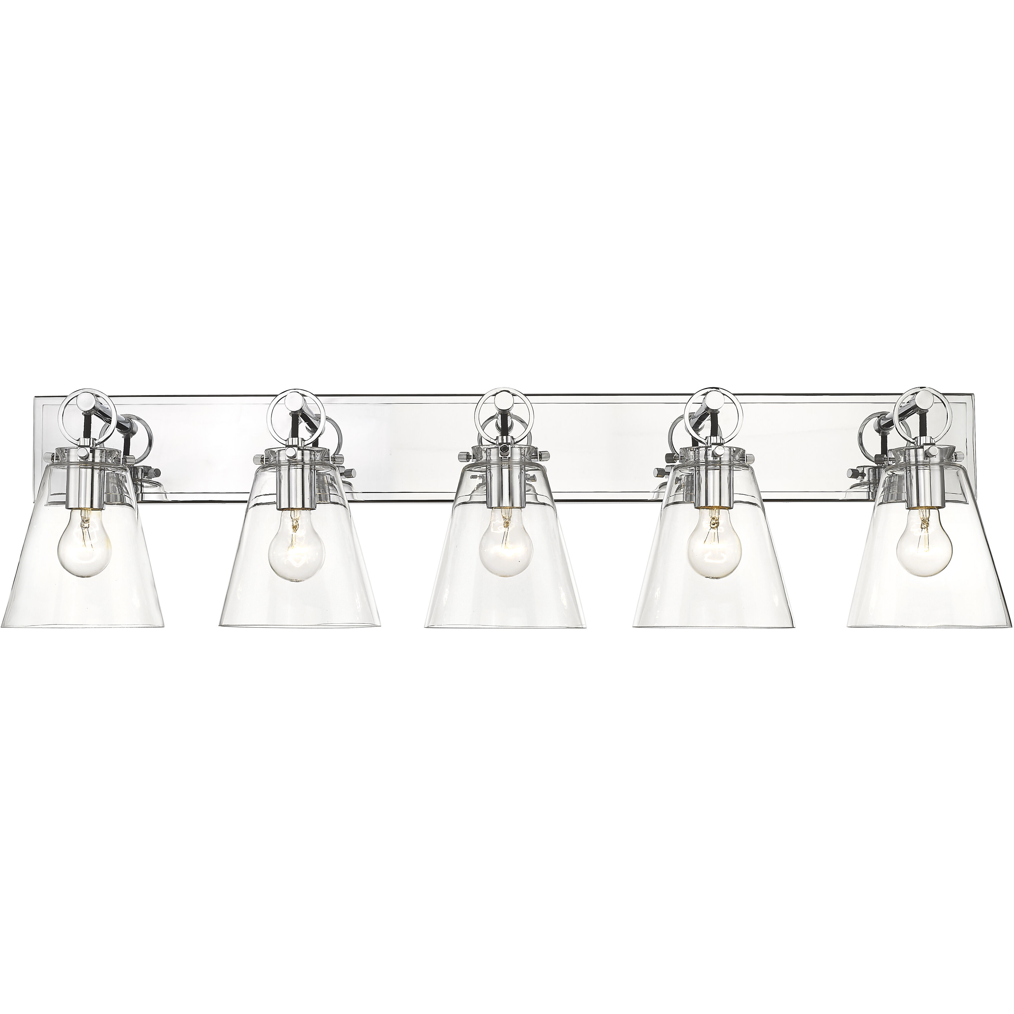 Harper 5 Light 39.75 inch Chrome Vanity Wall Light