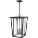 Seoul 3 Light 14 inch Black Outdoor Chain Mount Ceiling Fixture
