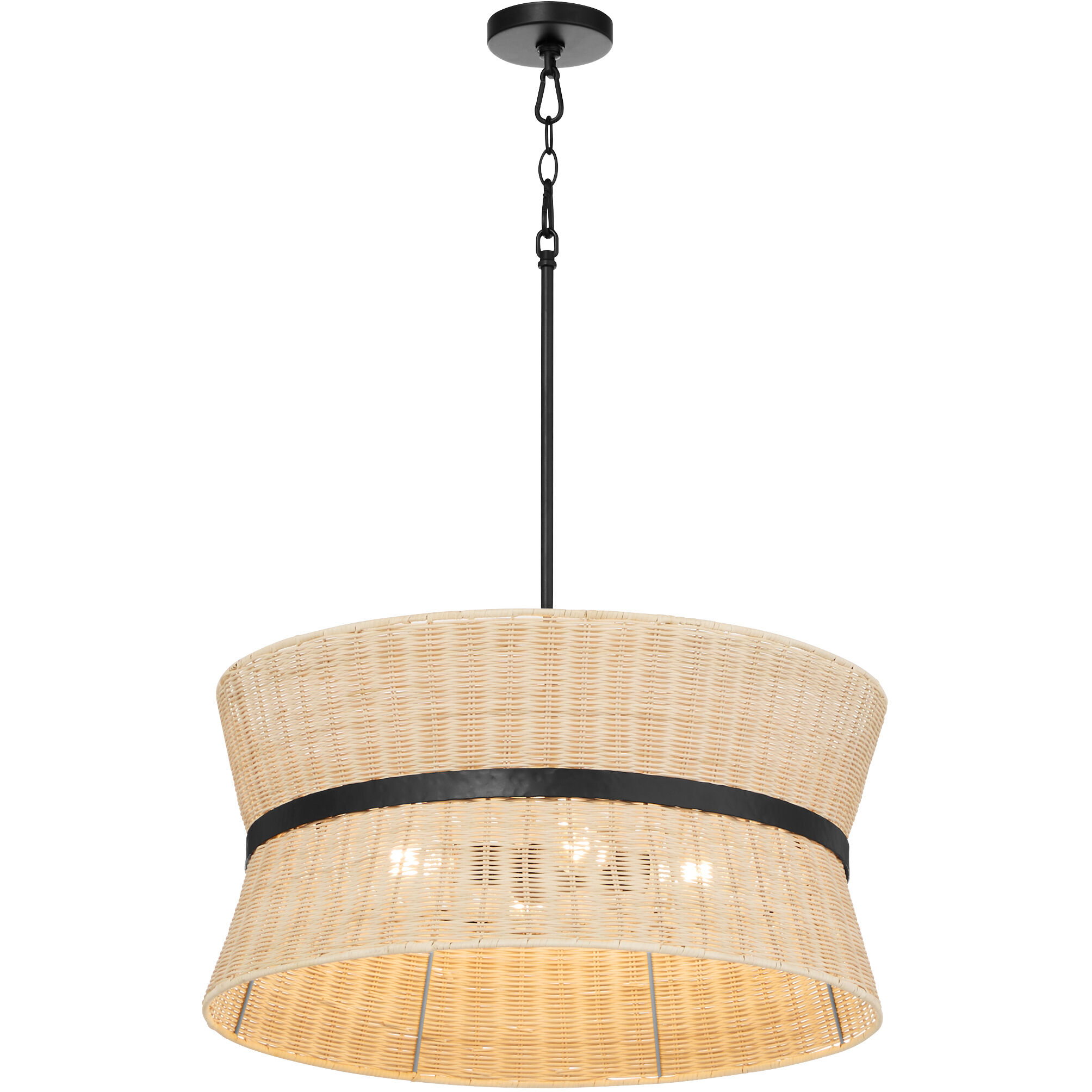 Fairview 4 Light 24.5 inch Matte Black Pendant Ceiling Light