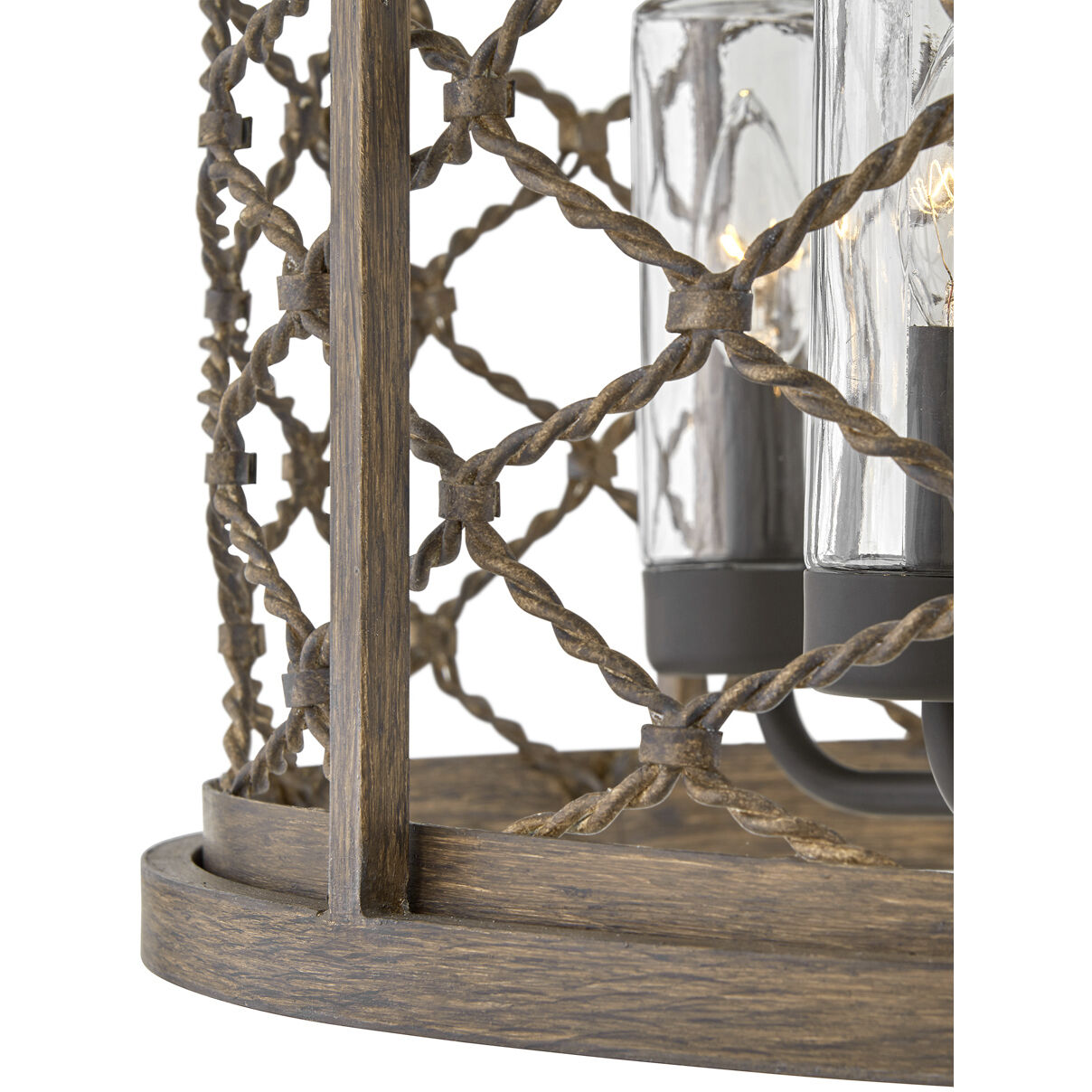 Open Air Finn 5 Light 26 inch Oil Rubbed Bronze with Sequoia Outdoor Hanging