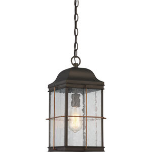 Howell 1 Light 9 inch Bronze and Copper Accents Outdoor Hanging Lantern