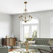 Katarina 5 Light 23 inch Antique Gold Leaf Chandelier Ceiling Light