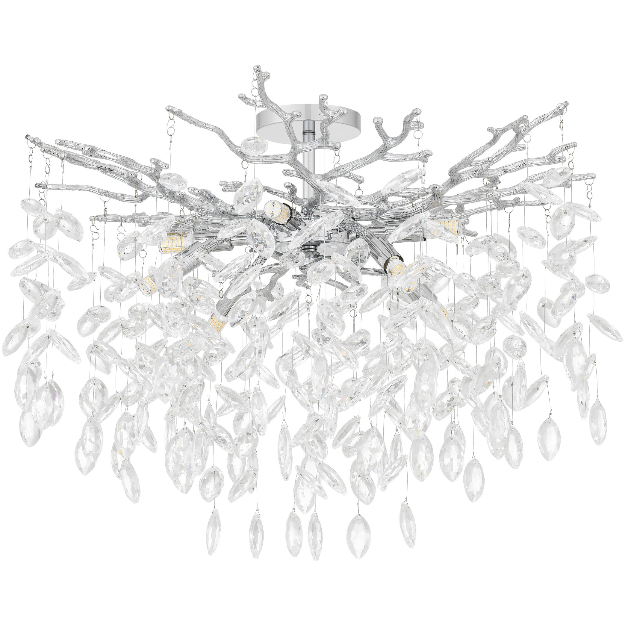 Isobel 8 Light 26 inch Polished Chrome Semi-Flush Mount Ceiling Light