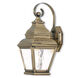 Exeter 1 Light 15.5 inch Antique Brass Outdoor Wall Lantern