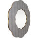 Scallop 54 X 54 inch Gray Shagreen with Weathered Brass Wall Mirror, Varaluz Casa