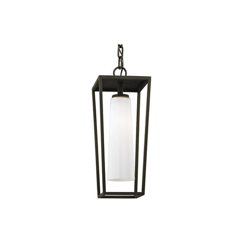 Harlequin 1 Light 8 inch Textured Black Outdoor Pendant