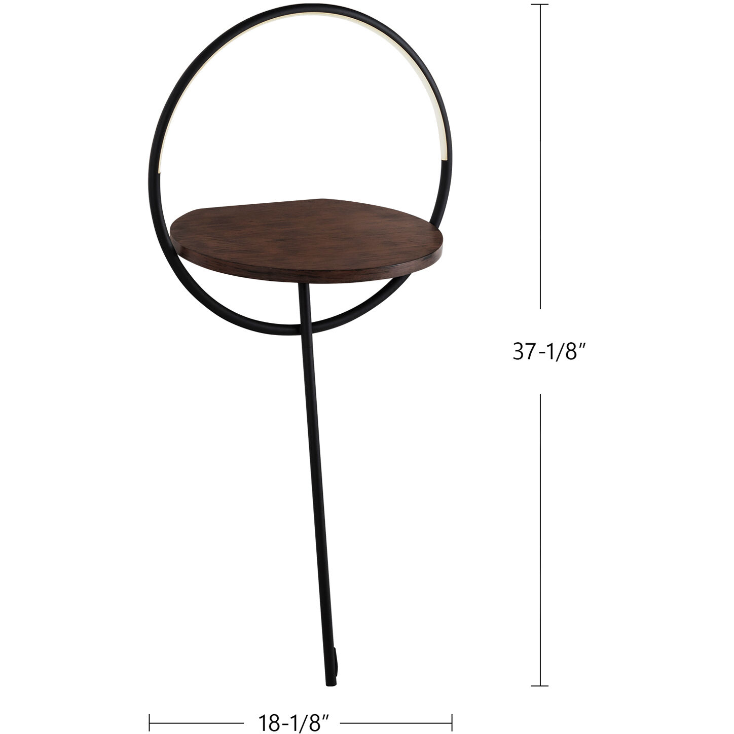 Maya 37.13 inch 14.00 watt Black/Walnut Floor Lamp Portable Light